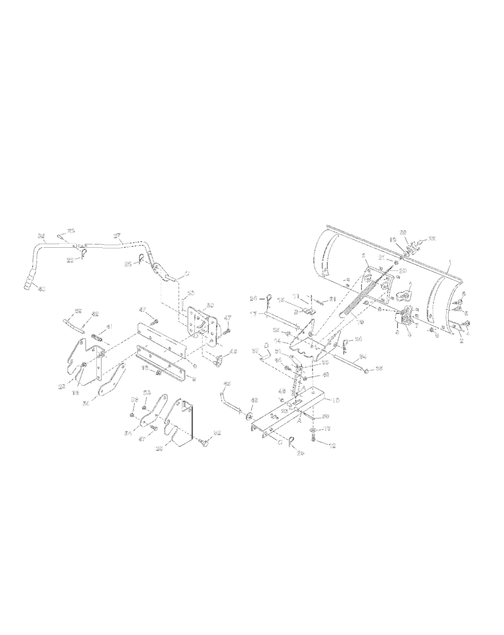Attachments / 19a30017oem 46-Inch Snow Blade / General Assembly Diagram and Parts List for 2022 Yard Machines Lawn Tractor